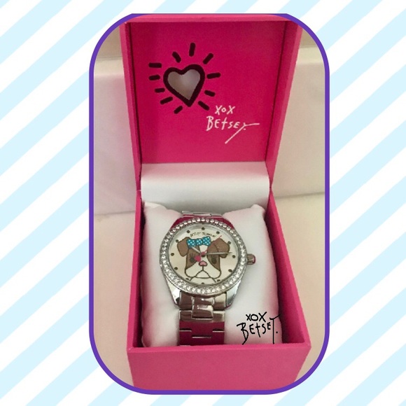 Betsey Johnson Puppy Dog with Bow Bracelet Watch - Picture 4 of 7